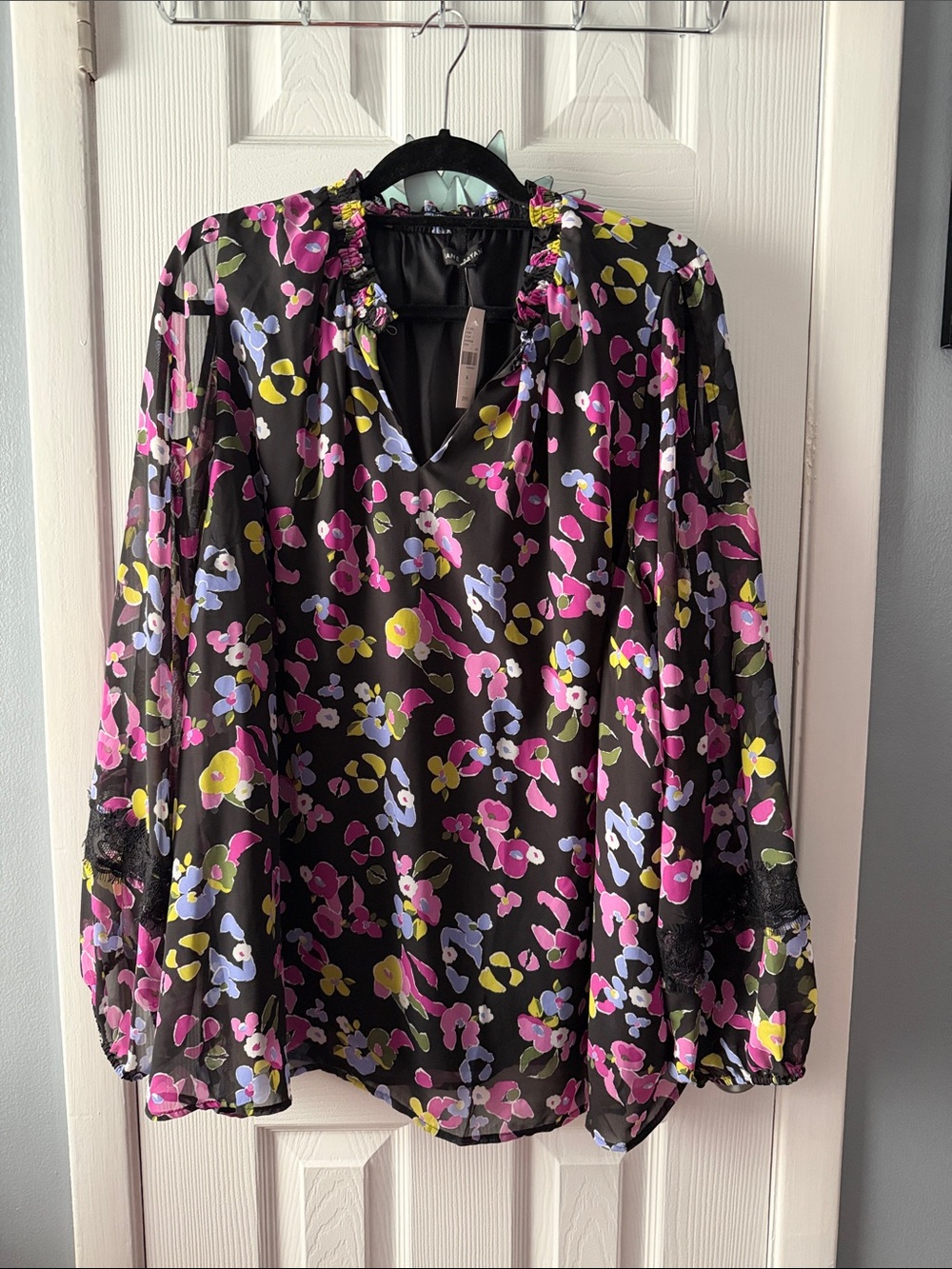 Cold Shoulder Floral Blouse
